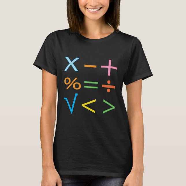 Matematik Math Symbol Math T Shirt (Framsida)