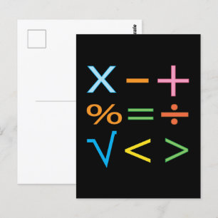 Matematik Math Symbol Math Vykort