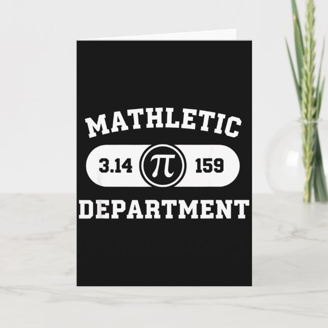 Matematik Mathletic Avdelning Pi 3.14 159  Kort (Framsida)