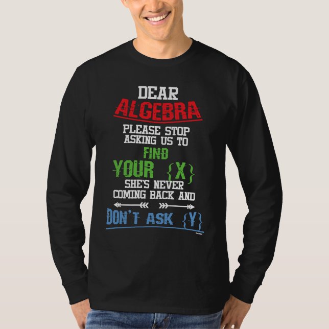 Matematik Maths Algebra Lösande Formel Samling T Shirt (Framsida)