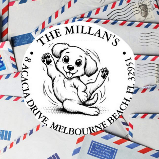 Matematik med valpen älskare självfärgande stämpel (Celebrate your love for puppies with our smiling puppy lover self-inking stamp )