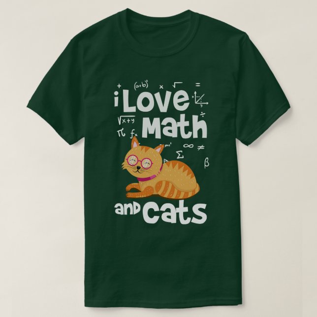 Matematik och katter 1 t shirt (Design framsida)