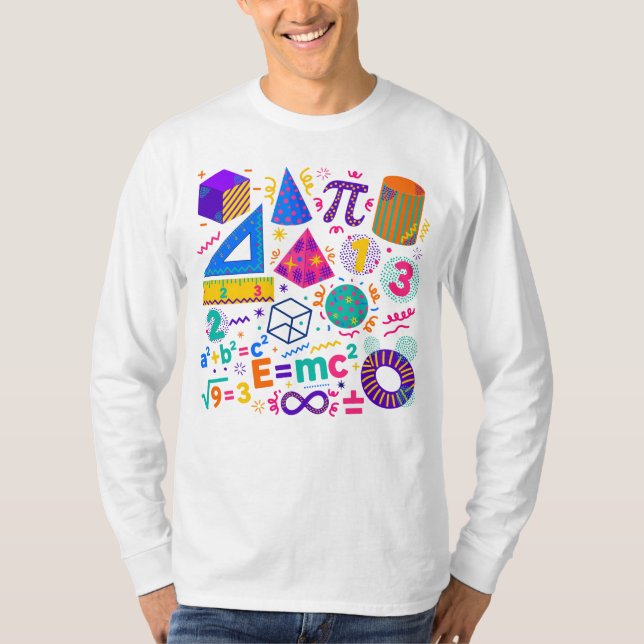 Matematik Pop Regnbåge T Shirt (Framsida)