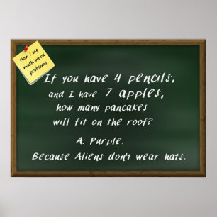 Matematik Poster - hur jag ser på Math Ord Problem