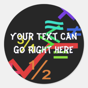 Matematik Stickers Runt Klistermärke