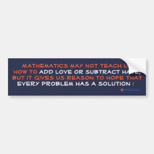 Matematik… tillfogar kärlek subtraherar bildekal