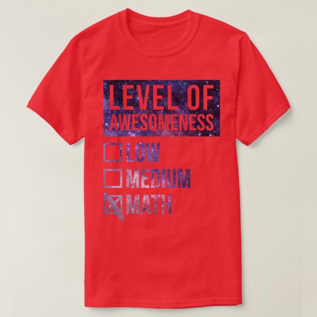 Matematik, underlig konstnivå 1 t shirt (Design framsida)