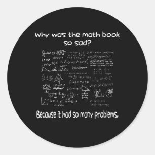 Matematik Vad är ditt problem? Runt Klistermärke