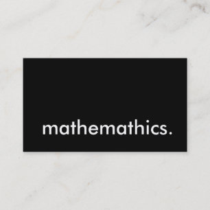 matematik. visitkort