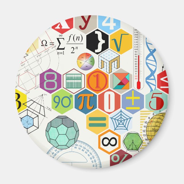 Matematik (vit) magnet (Framsidan)