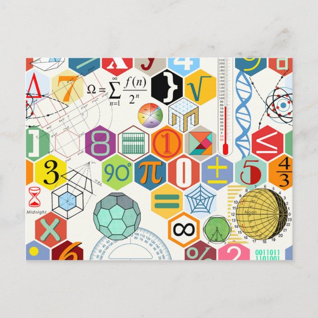 Matematik (vit) vykort (Framsida)