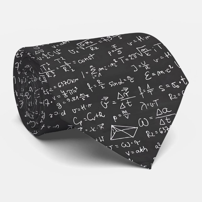Matematikekvation för matte nörd lärare student slips (Rullad)