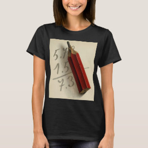 Matematikekvation med röd penna, Vintage affärsbil Tee