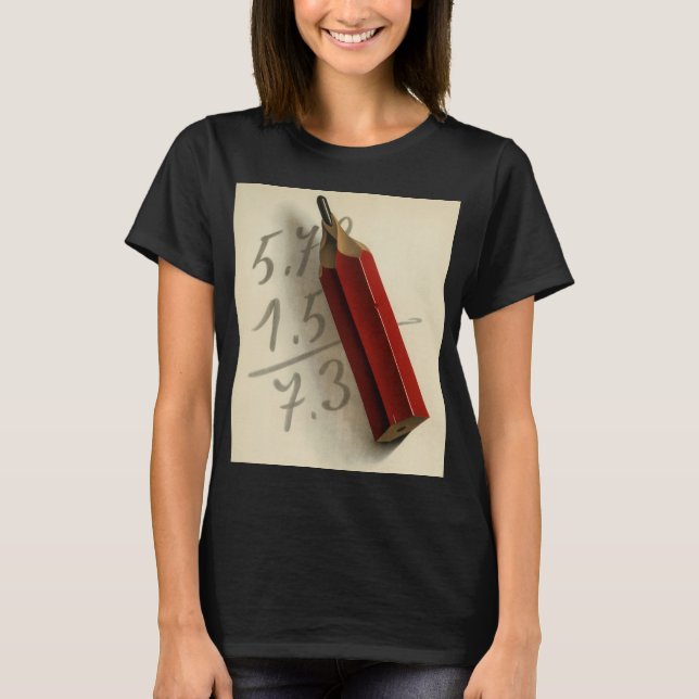 Matematikekvation med röd penna, Vintage affärsbil Tee (Framsida)