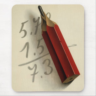 Matematikekvation med röd penna, Vintage företag Musmatta