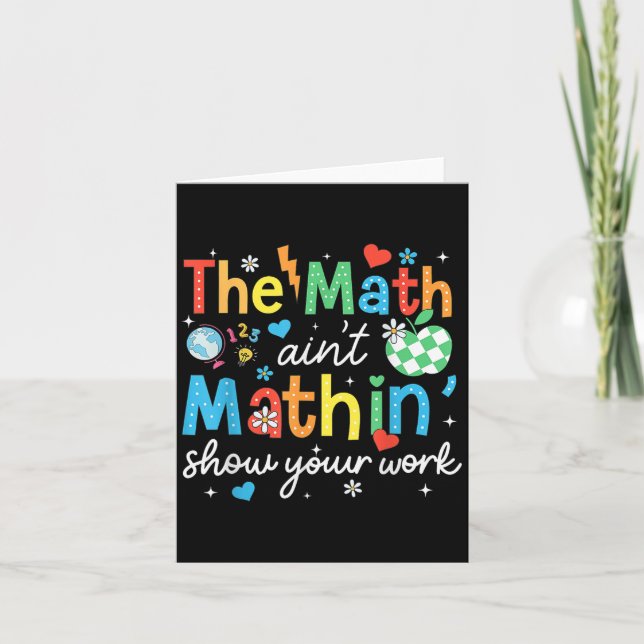 Matematiken Aint Mathin visar ditt arbets-fina mat Kort (Framsida)