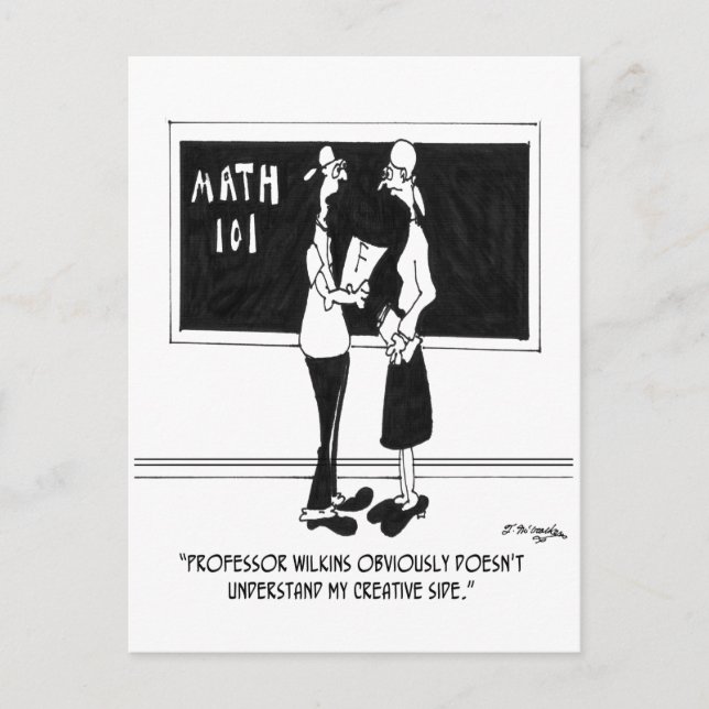 Matematikens Tecknad 6838 Vykort (Framsida)