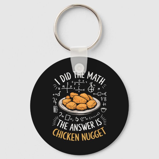 Matematikentusiaster Svar Ja, det är Chicken Nugge Nyckelring (Framsida)