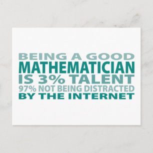 Matematiker 3% Talang Vykort