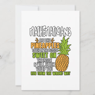 Matematiker är som ananas. julkort