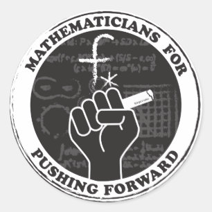 Matematiker för att driva på framåtriktade Stic Runt Klistermärke