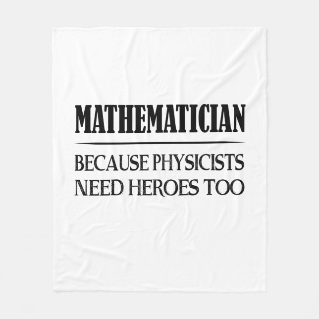 Matematiker - för att fysikerna behöver hjältar oc fleecefilt (Framsidan)