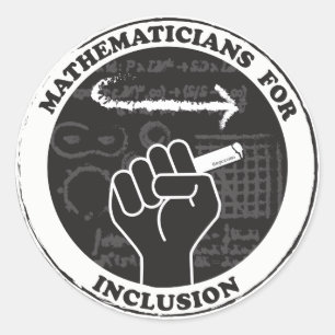 Matematiker för inklusionsmärken runt klistermärke