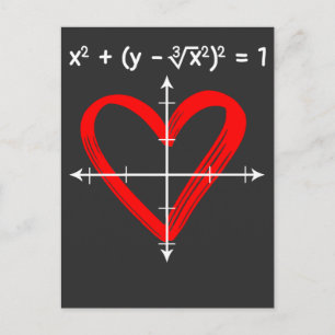 Matematiker för matematik i valentines day Kärlek Vykort