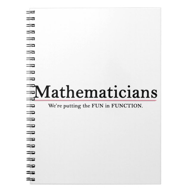 Matematiker: Funktionssätt Roligten Anteckningsbok (Framsidan)