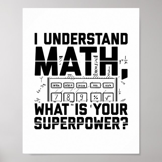 Matematiker | Math Teacher Studenter Gift Idea Poster (Framsidan)