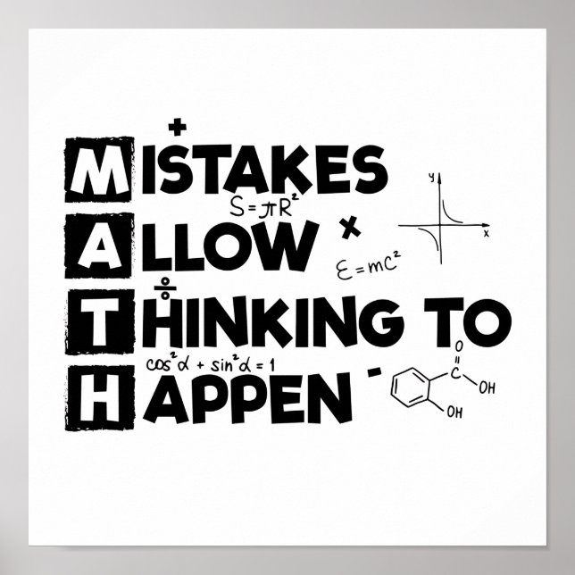 Matematiker | Studenter Math Mathematics Gift Poster (Framsidan)