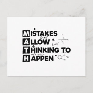 Matematiker Studenter Math Mathematics Gift Vykort