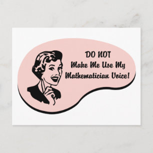 Matematiker Voice Vykort