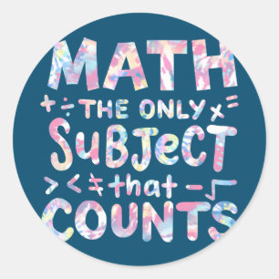 Matematikern Math, den enda Subjekt som räknas som Runt Klistermärke