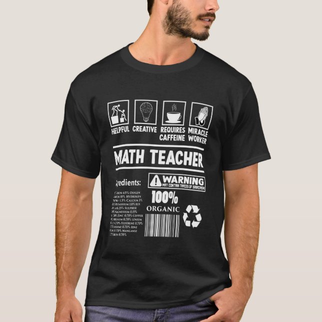 Matematikfakta för kvinnor i Manar T Shirt (Framsida)