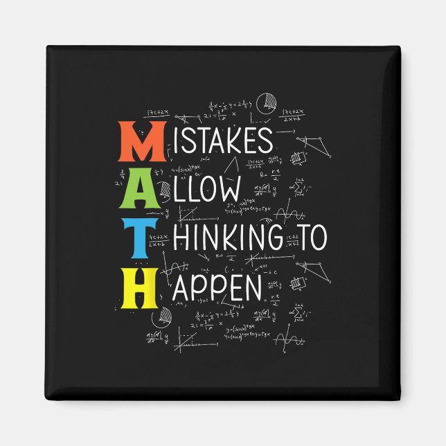 Matematikfel tillåter tänkande att hända  magnet (Framsidan)