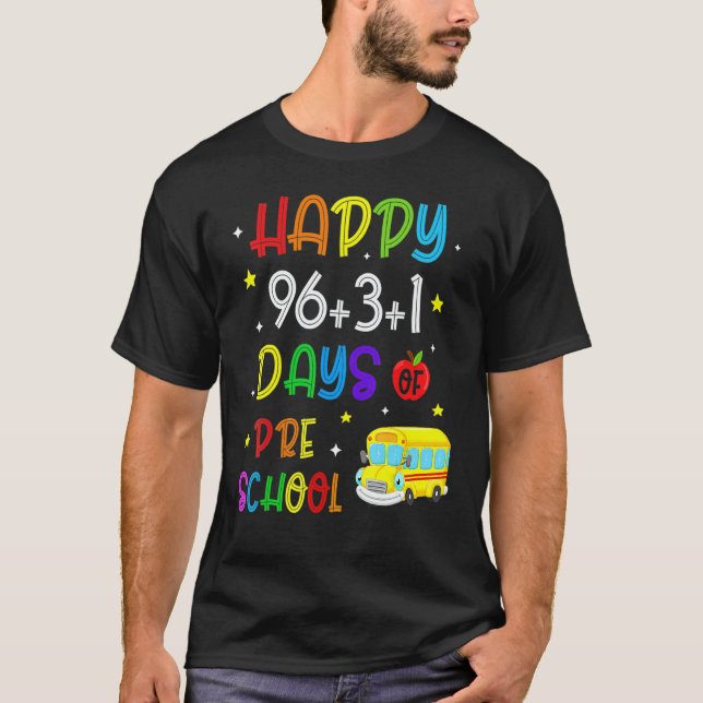 Matematikformel 100 dagar av förskola för studente t shirt (Framsida)