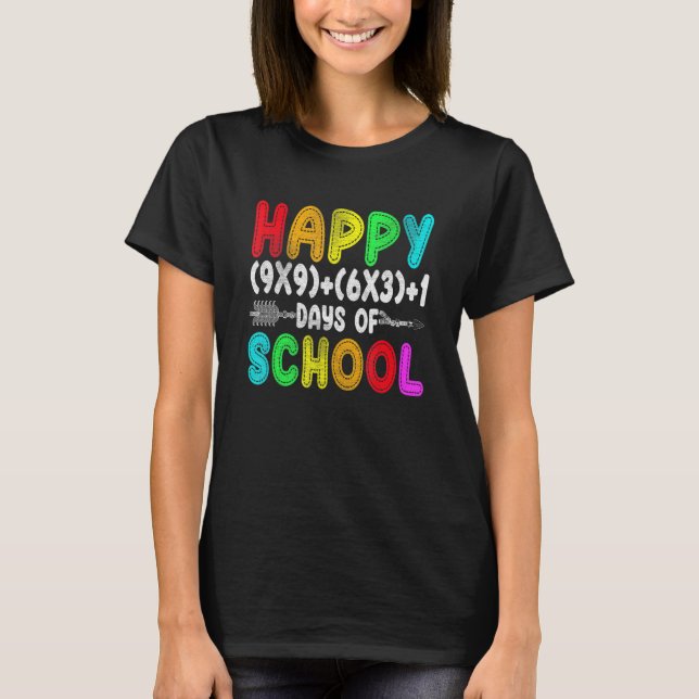 Matematikformel 100 dagar för skollärare t shirt (Framsida)