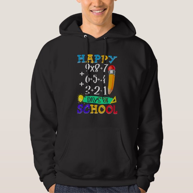 Matematikformel 100 dagar i skolan lärare studente hoodie (Framsida)
