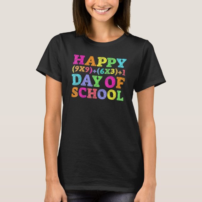Matematikformel 100 dagars skoj T-shirt Matematikl (Framsida)