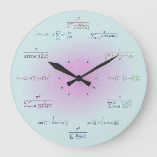 Matematikklocka (grönt-lila-gradient) stor klocka