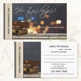 Matematiklärar- eller handledar mötes visitkort tidsbeställning kort