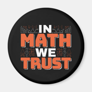 Matematiklärarcitat - i Math vi Trust Magnet