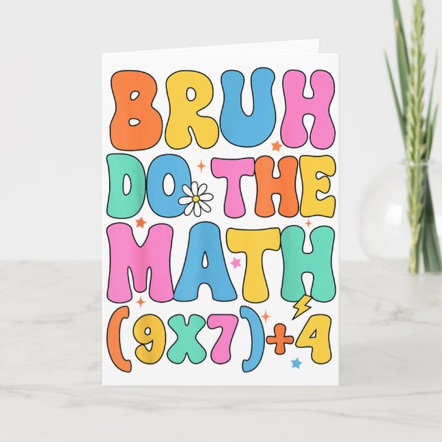 Matematiklärare 67 Meme Rolig Matematik Bruh Gör Kort (Framsida)