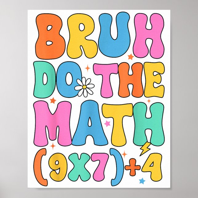 Matematiklärare 67 Meme Roljig Matematik Bruh Gör Poster (Framsidan)