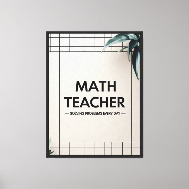 Matematiklärare Canvastryck (Framsida)