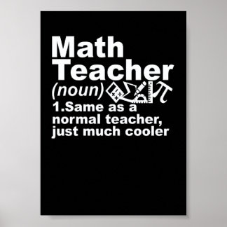 Matematiklärare Definition Matematik Humor Matemat Poster
