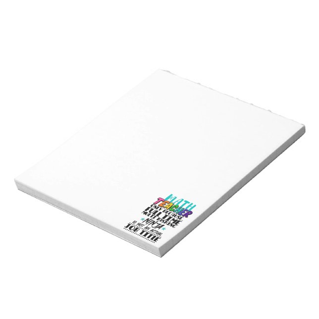 Matematiklärare endast för att Fullt tids multitas Anteckningsblock (Roterad)