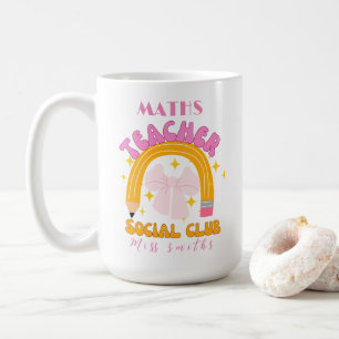 Matematiklärare för tejettband för Retro coquette Kaffemugg