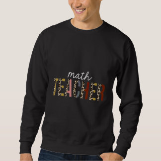 Matematiklärare Leopardtryck Lång Ärmad Tröja